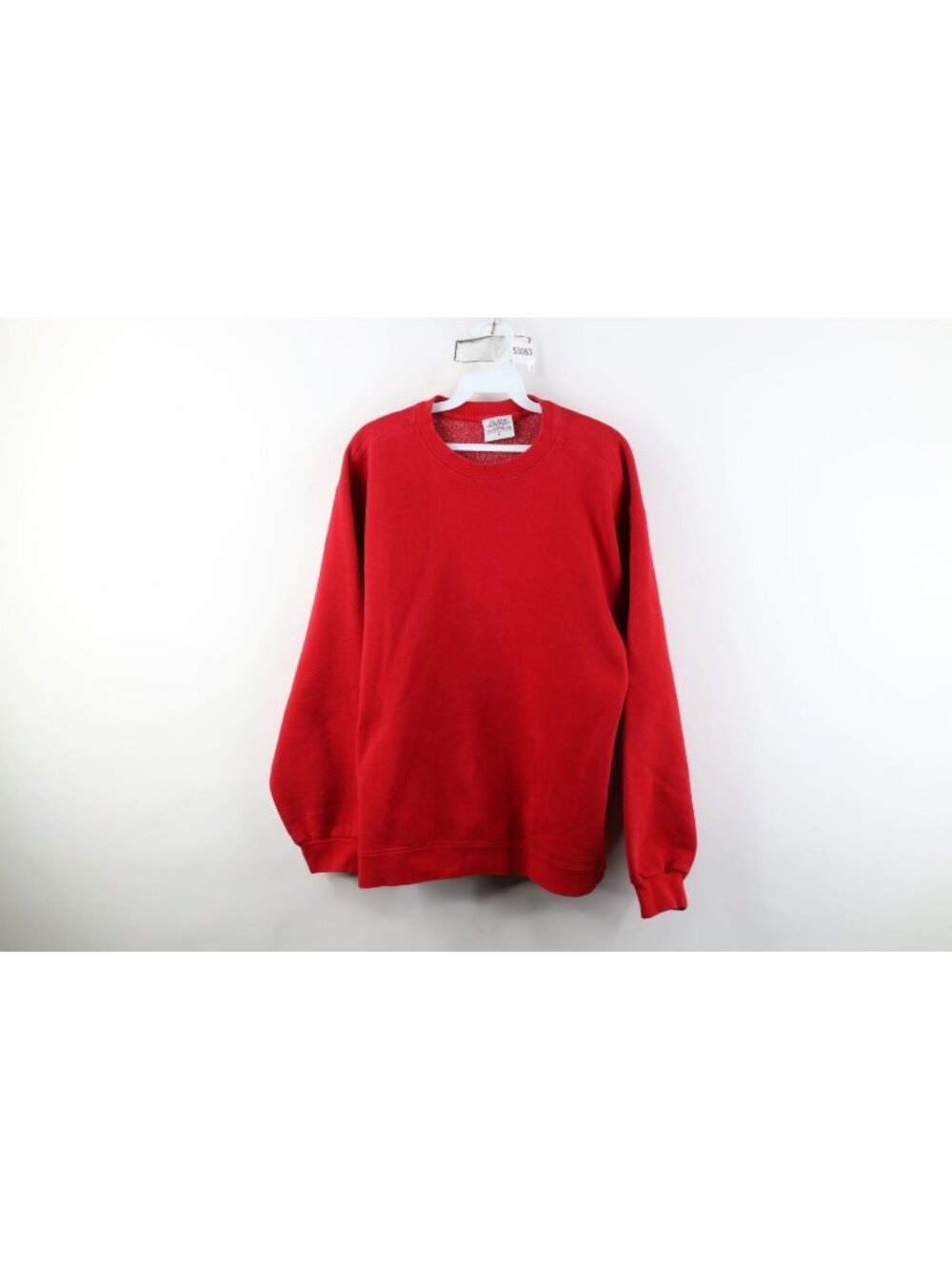 Vintage 90s Streetwear Mens Large Faded Blank Heavyweight Crewneck Sweatshirt